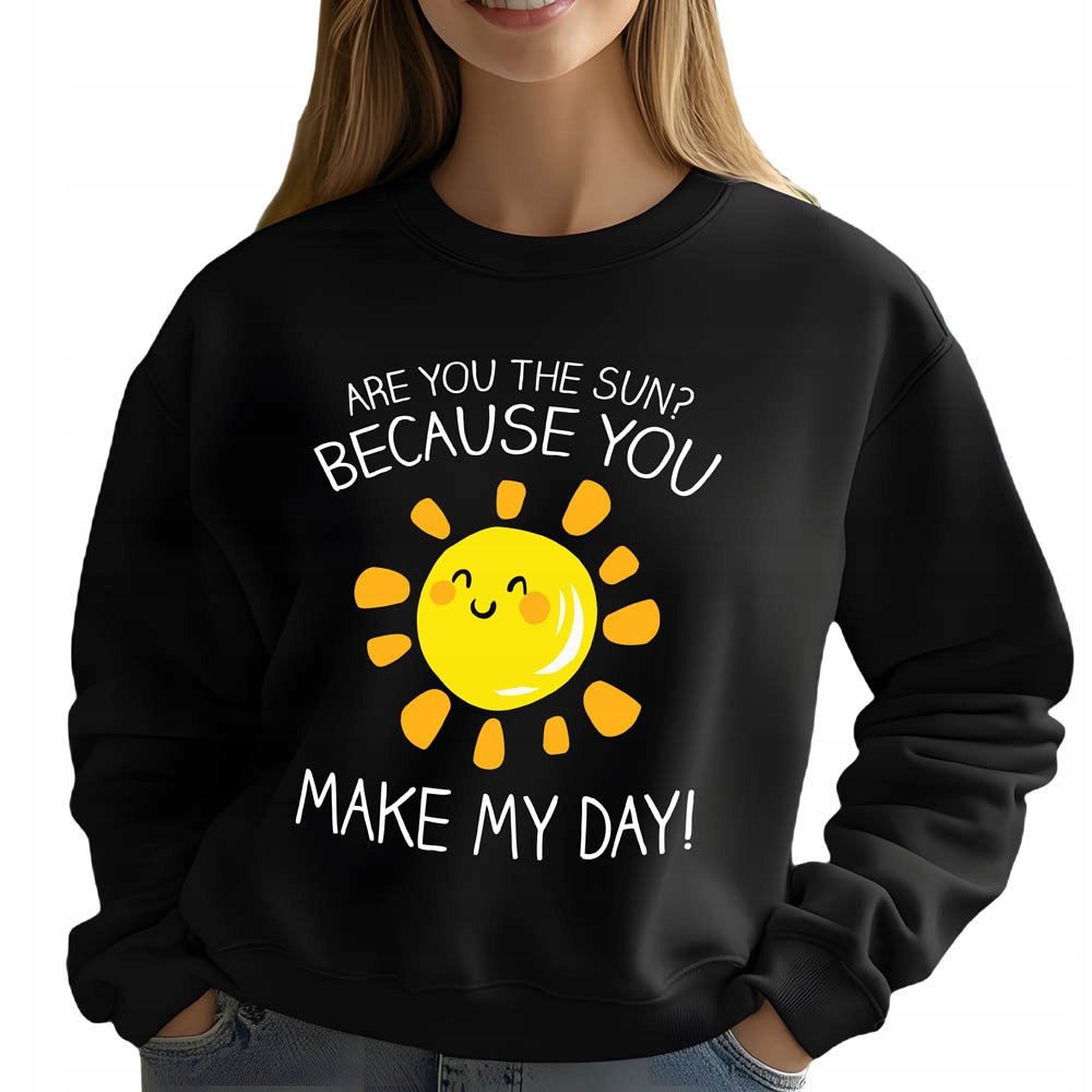 Mikina Černá Dámská Slunce Sunny Dárek Módní Pohodlná Trendy Viral Vel XL