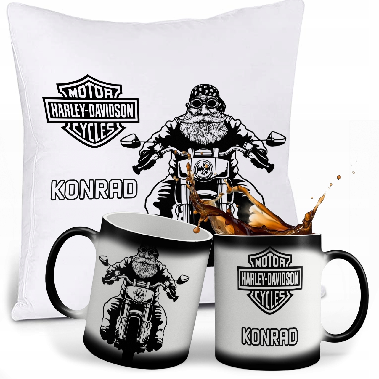 

Zestaw Harley Davidson Magiczny Kubek Poduszka