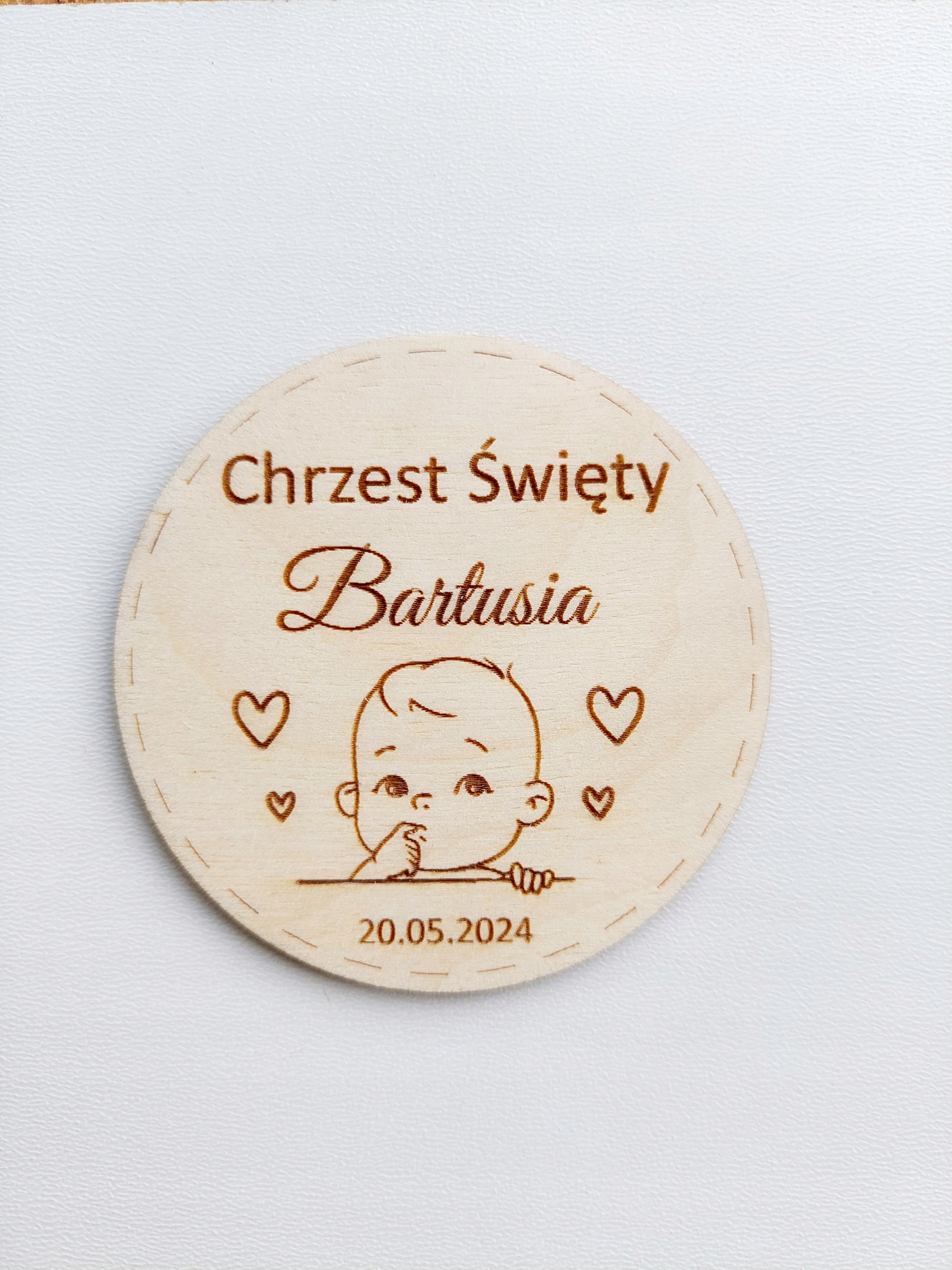 Magnes Chrzest Święty podziękowania prezent dla gości