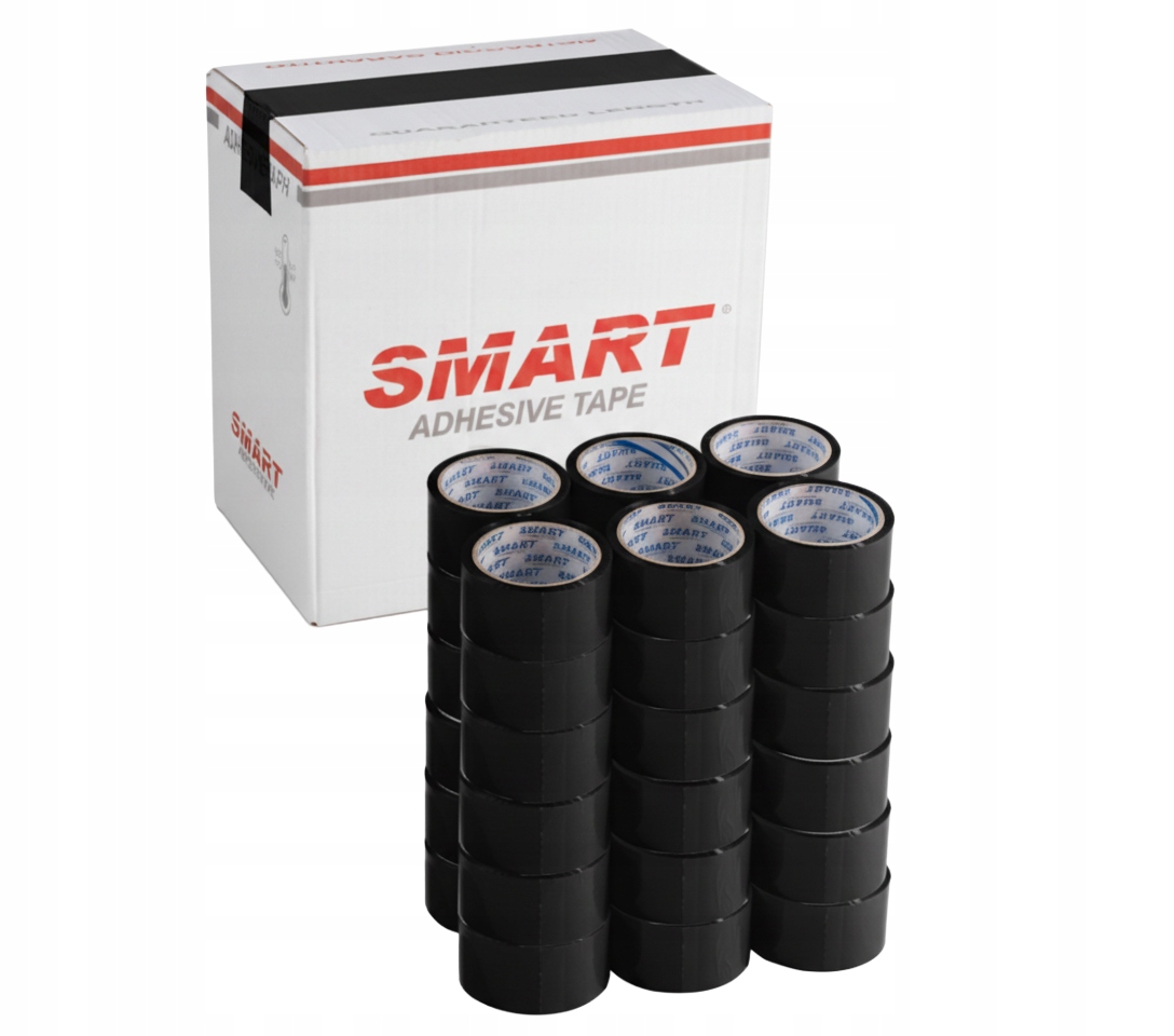 Taśma Pakowa Klejąca Smart 48/50 Kolorowa Czarna 48X50 Czarny 36 Sztuk