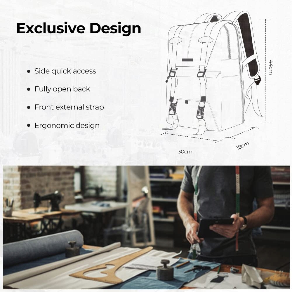 K&F CONCEPT Plecak Na Aparat Z Przegrodą Na Laptop 15-156 Cali 20L — miniatura 3