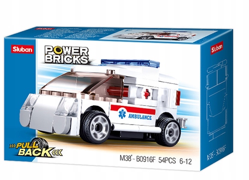 

Klocki 54EL Ambulans Pogotowie Karetk Napęd Sluban