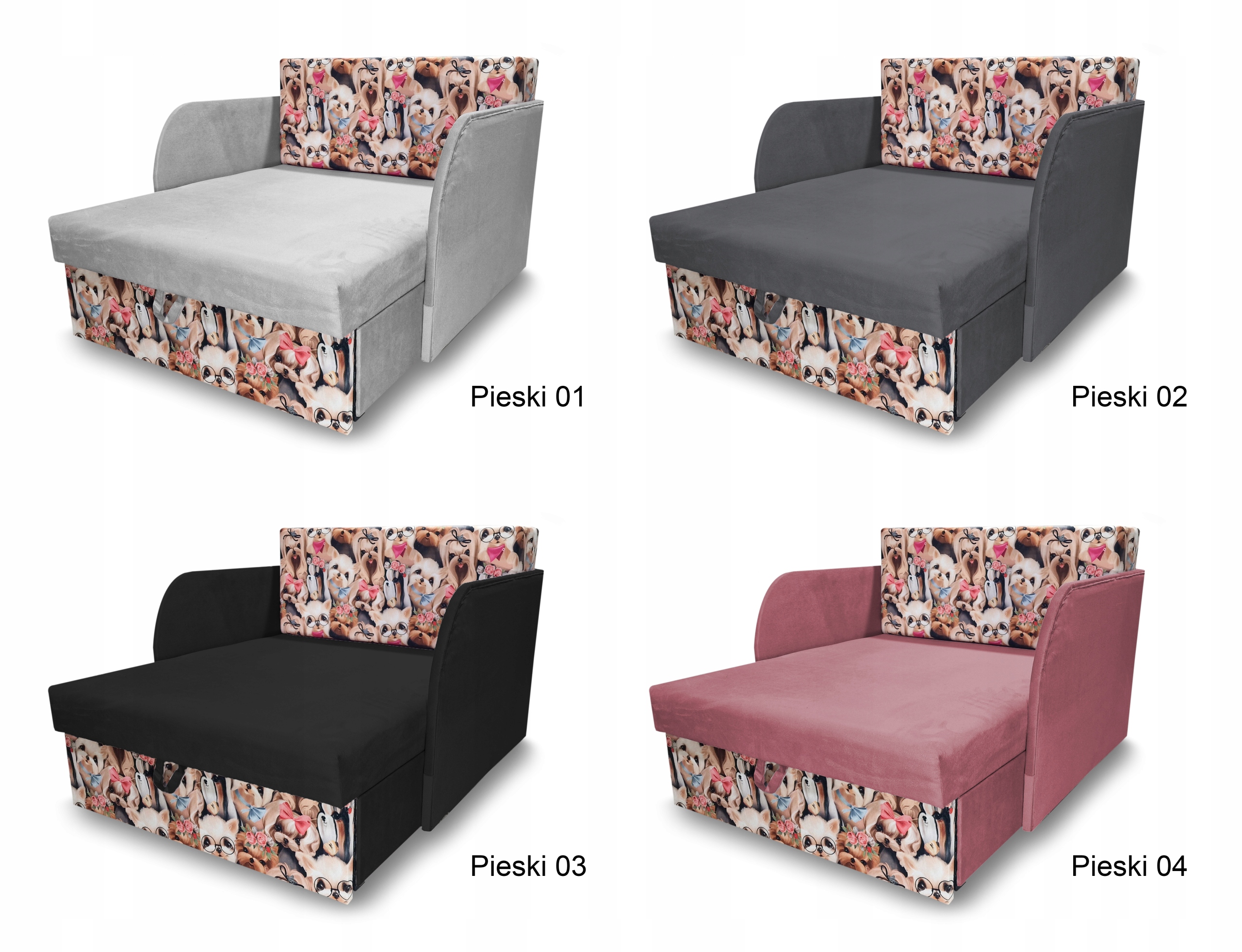 Rozkładane łóżko dziecięce z piankowym materacem! Stylowy komfort! Fotel Wysokość mebla 52 cm