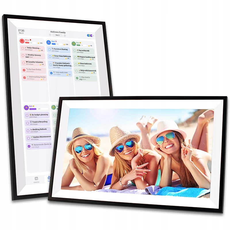 Digitální fotorámeček 15,6", 2 Gb 32 Gb, rodinný kalendář, světově proslulé obrazy