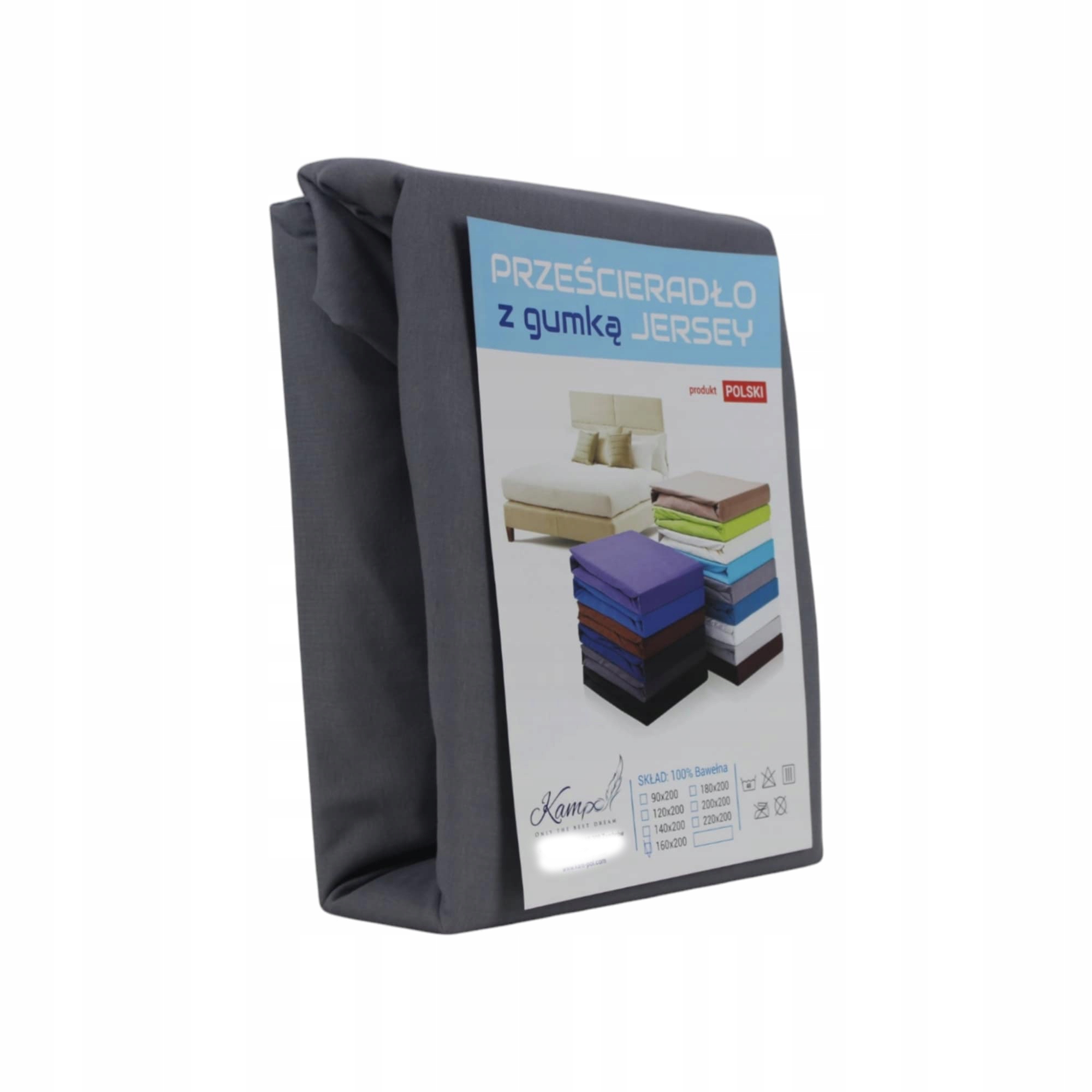 Prostěradlo S Gumou Jersey Vip Bok 30CM Bavlna Tmavě Šedá 70x210