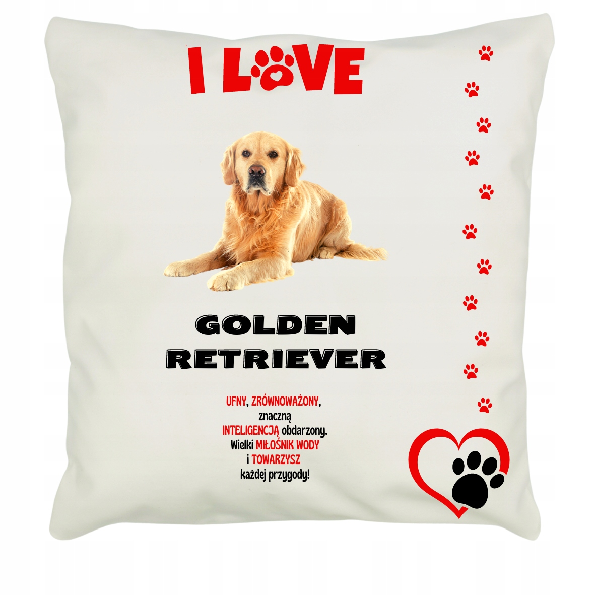 

Poduszka Minky Rasy Psów Golden Retriever 2198