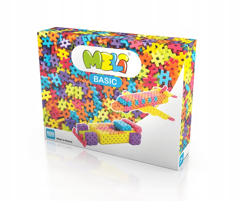 KLOCKI KONSTRUKCYJNE 3D KREATYWNE 600 SZTUK WAFLE - WYMAGA SAMODZIELNEGO Liczba elementów 600 szt.