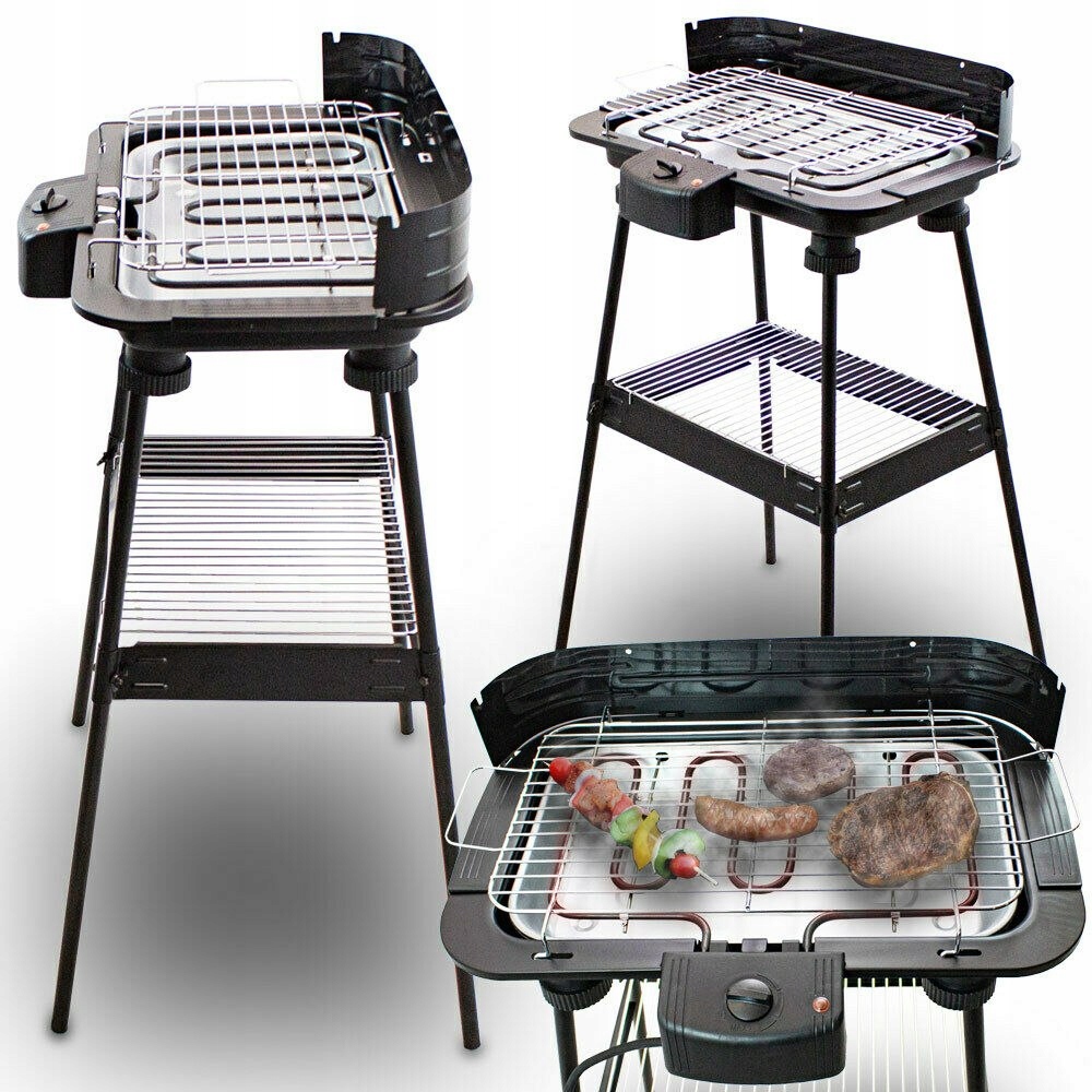 

Grill Elektryczny Stojący 2200W Mocny Ogrodowy