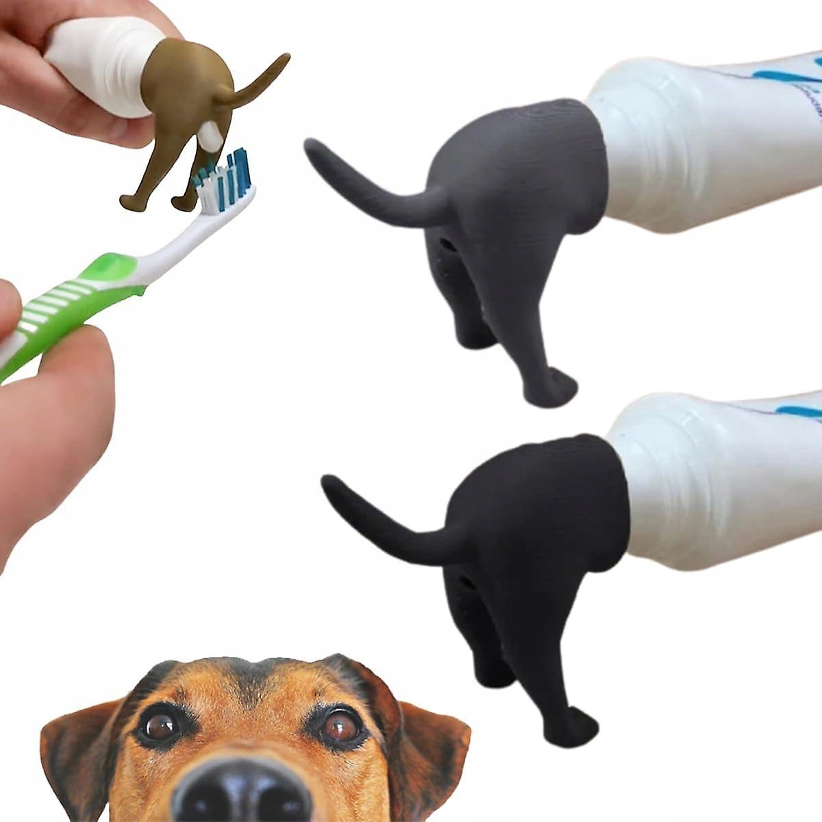 Dog Pooping Toothpaste Cap Funny Toothpaste Topper • Cena, Opinie