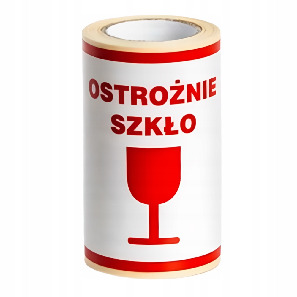 Etykiety w rolce nadruk SZKŁO