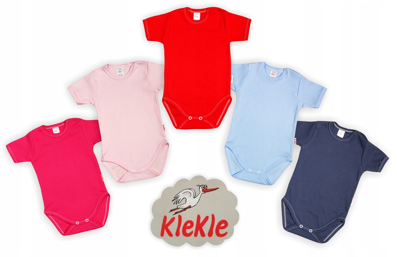 BODY GŁADKIE K/R KOLORY 100% Bawełna r 98 KLEKLE Marka KLEKLE