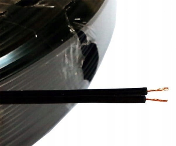 Kabel zasilający KZ 2x0,22mm CCA rolka 100 metrów