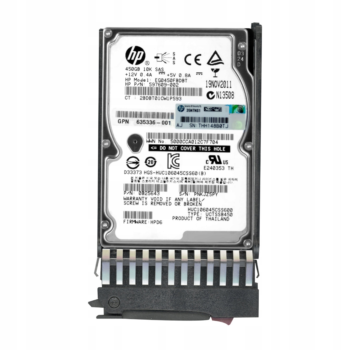 

Hp 597609-002 450GB 10K SAS-2 2.5'' EG0450FBDBT