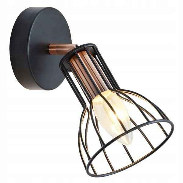 

Lampa sufitowa Sofia Czarna Loft Druciana Vintage