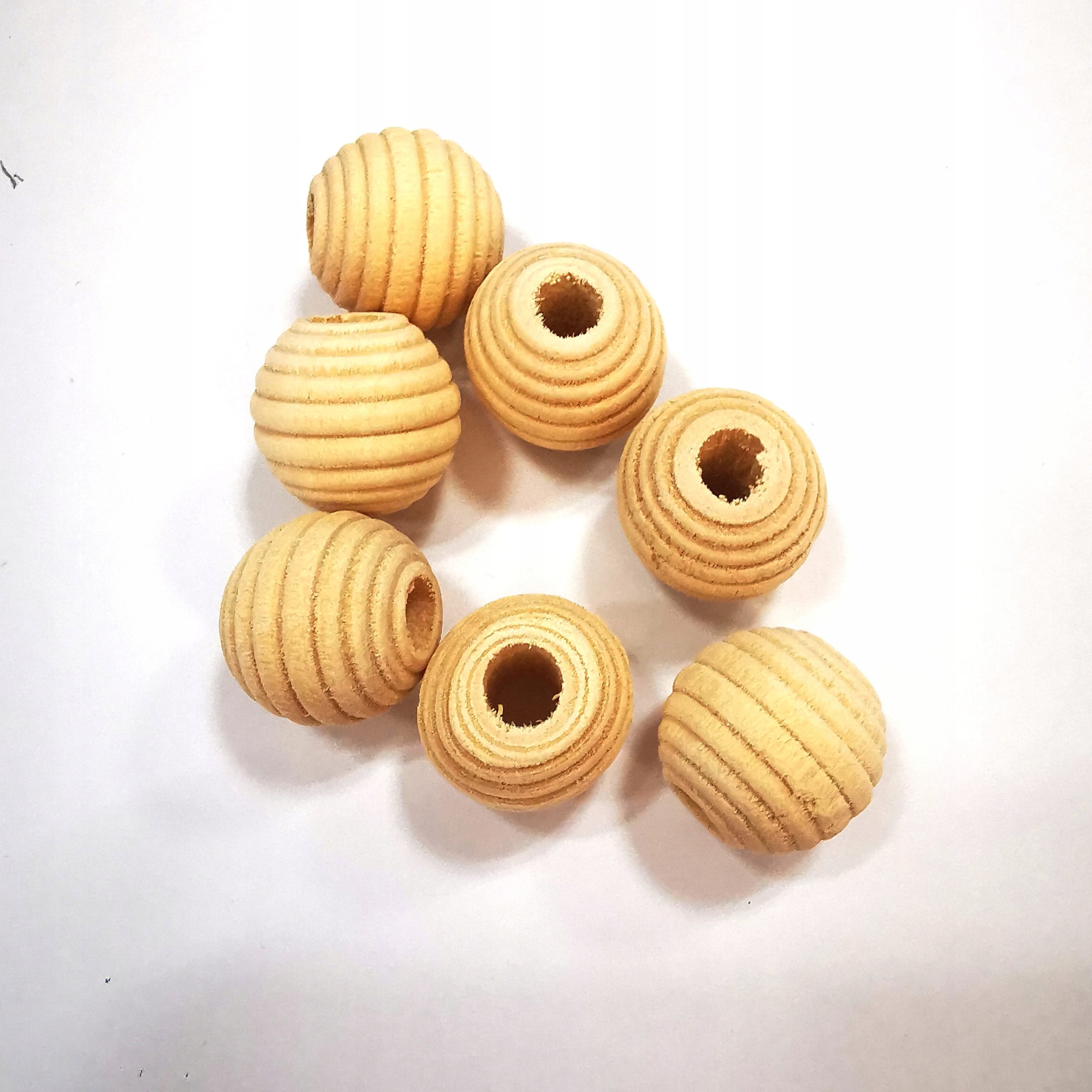 koraliki drewniane naturalne z tłoczeniami 14mm 50szt. | PJ-0805 — 4