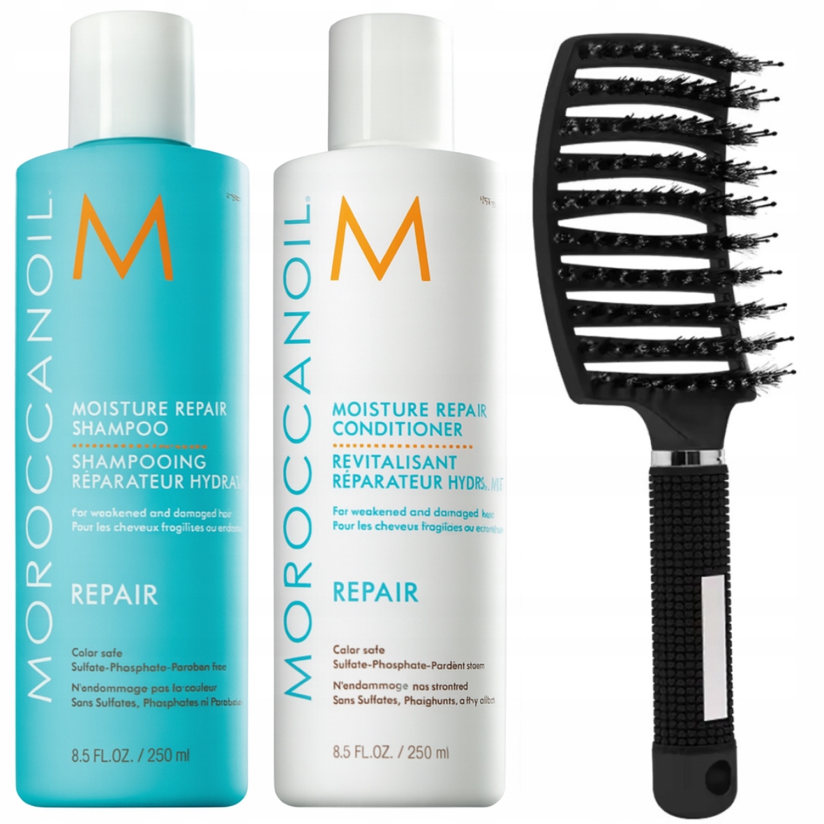 Moroccanoil Repair Sada pro regeneraci a hydrataci vlasů kartáč Bonus