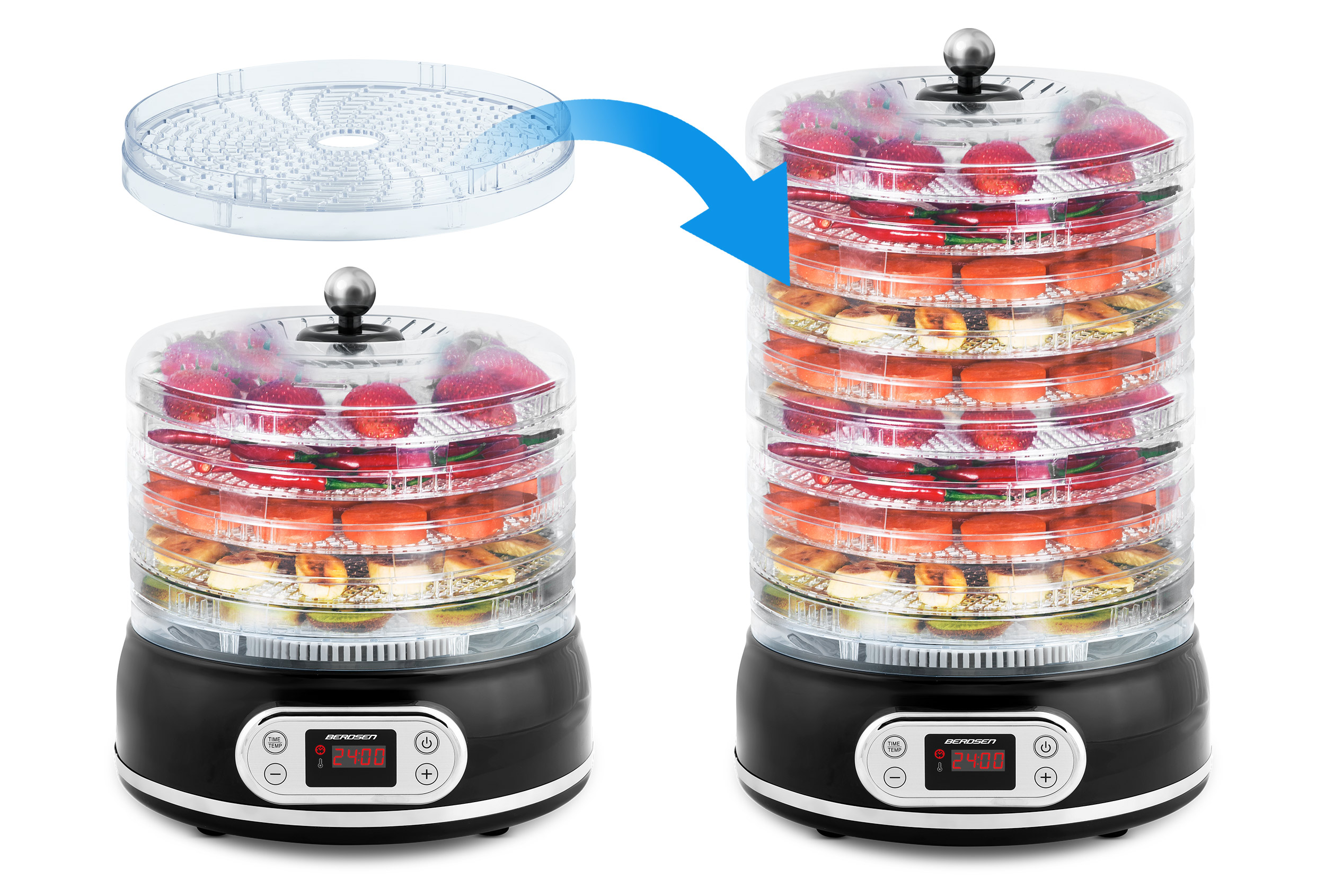 SUSZARKA DO GRZYBÓW OWOCÓW MIĘS 5 PIĘTER SUSZENIA TERMOOBIEG 10 LITRÓW Model 691BD