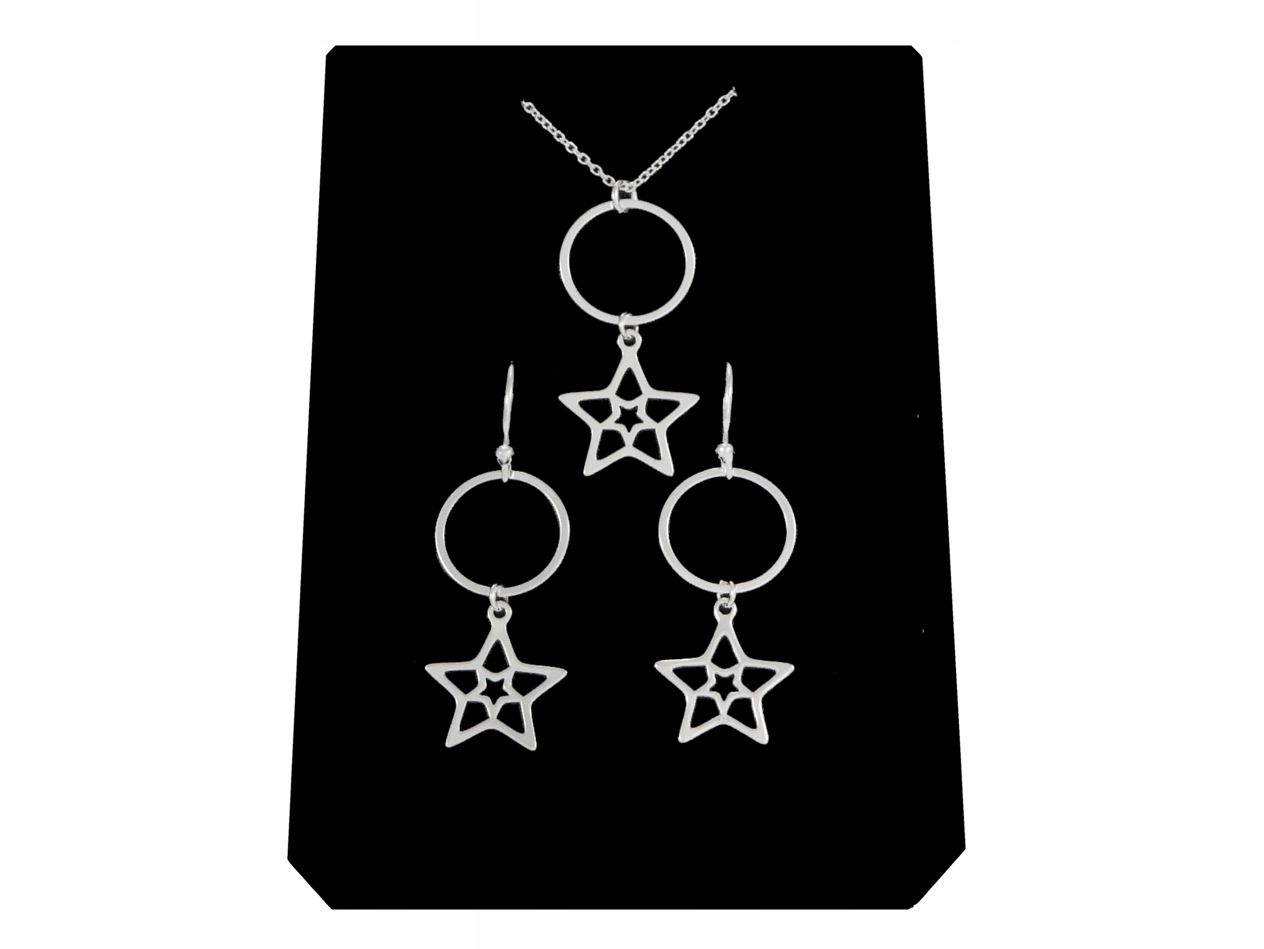 

Komplet Srebrnej Biżuterii Gwiazdka srebro 925