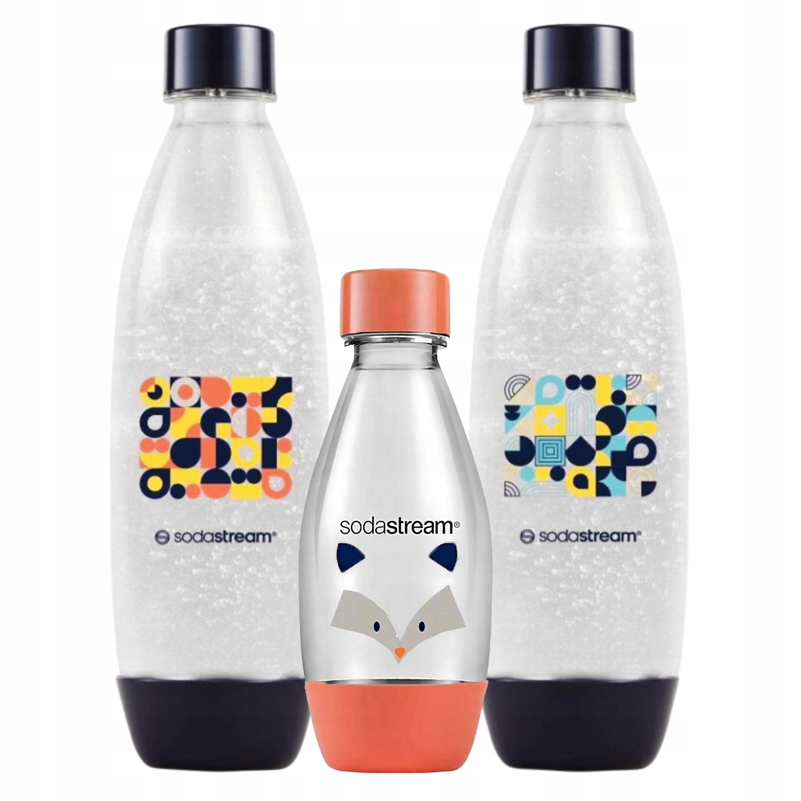 SodaStream Fuse lahve 2x 1L Bubble Mosaic 0,5L Malý pomerančový jezevec
