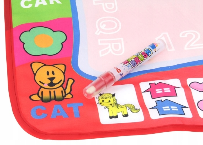 Mata Wodna do Malowania Wodą Zabawa dla Dzieci Stemple Flamastry Pisaki Materiał plastik tkanina