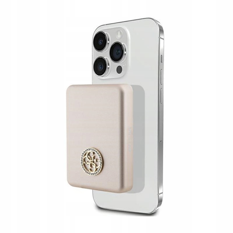 Guess 4G Strassed Metal Logo MagSafe indukčná powerbanka 5000 mAh 15W M