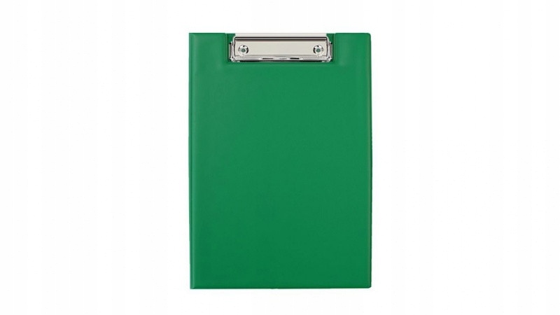 TECZKA A5 Z KLIPEM BIUROWA ZIELONA ŚWIETNA JAKOŚĆ