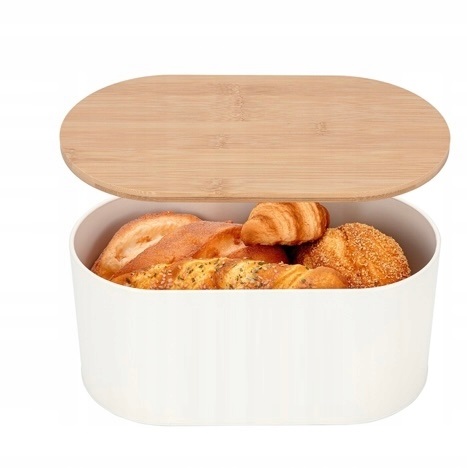 Chlebak jednoczęściowy ProNice biały drewno