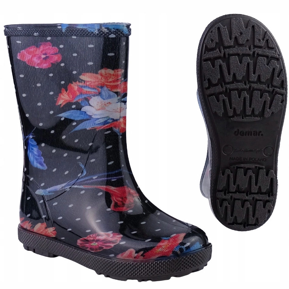 KALOSZE GUMOWCE DZIEWCZĘCE POLSKIE DEMAR r 24 - 25