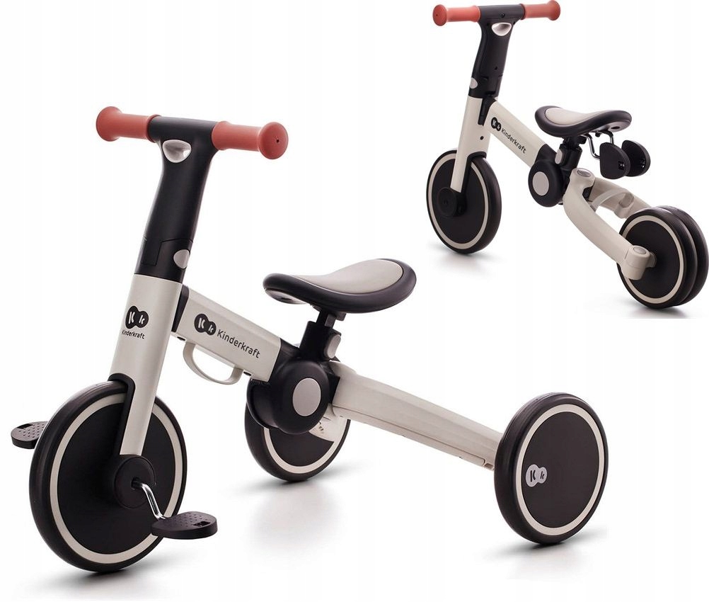 Kinderkraft 4Trike Rowerek Trójkołowy, biegowy składany, jeździk 3w1