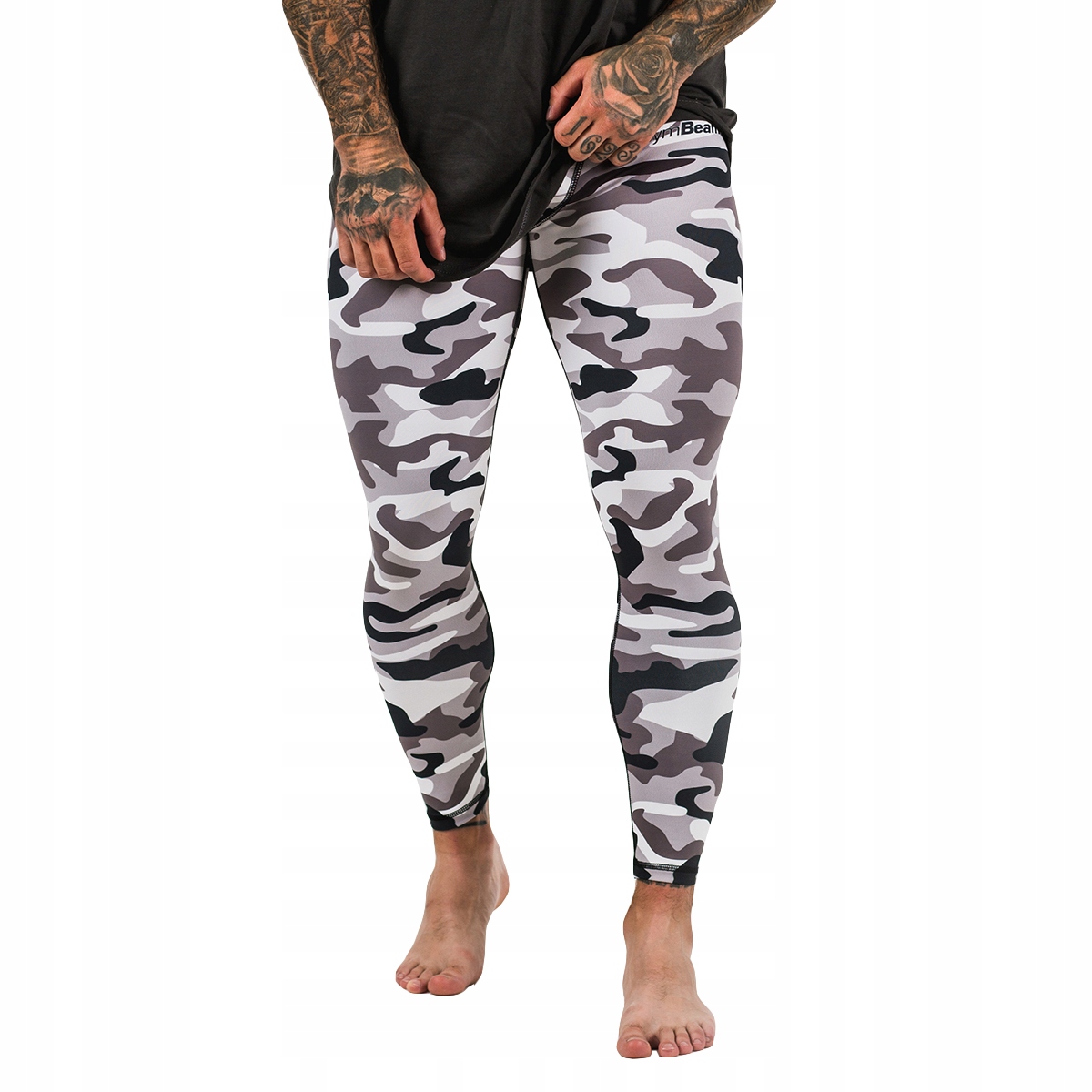 

Legginsy męskie treningowe Camo Szare GymBeam L