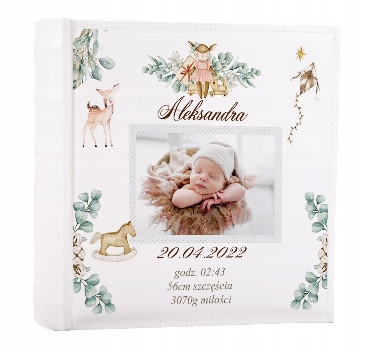 ALBUM NA ZDJĘCIA DZIECKO CHRZEST 40 STRON CZARNYCH METRYCZKA