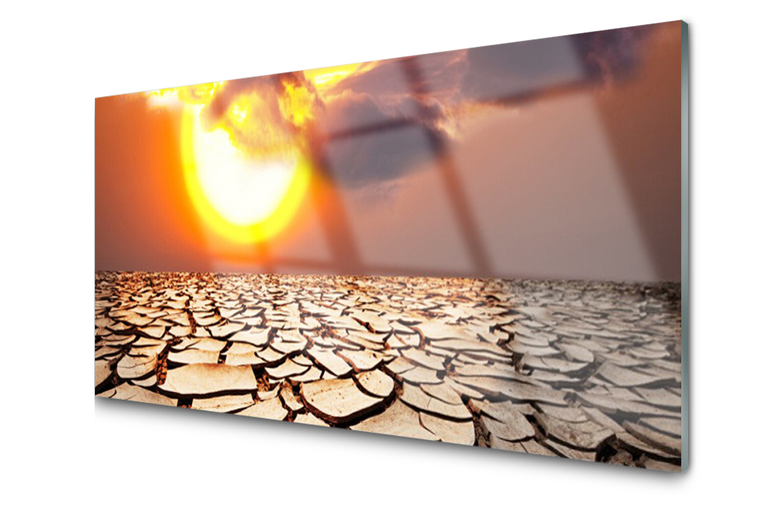 Sklenený panel Doska Slnko Púšť 120x60
