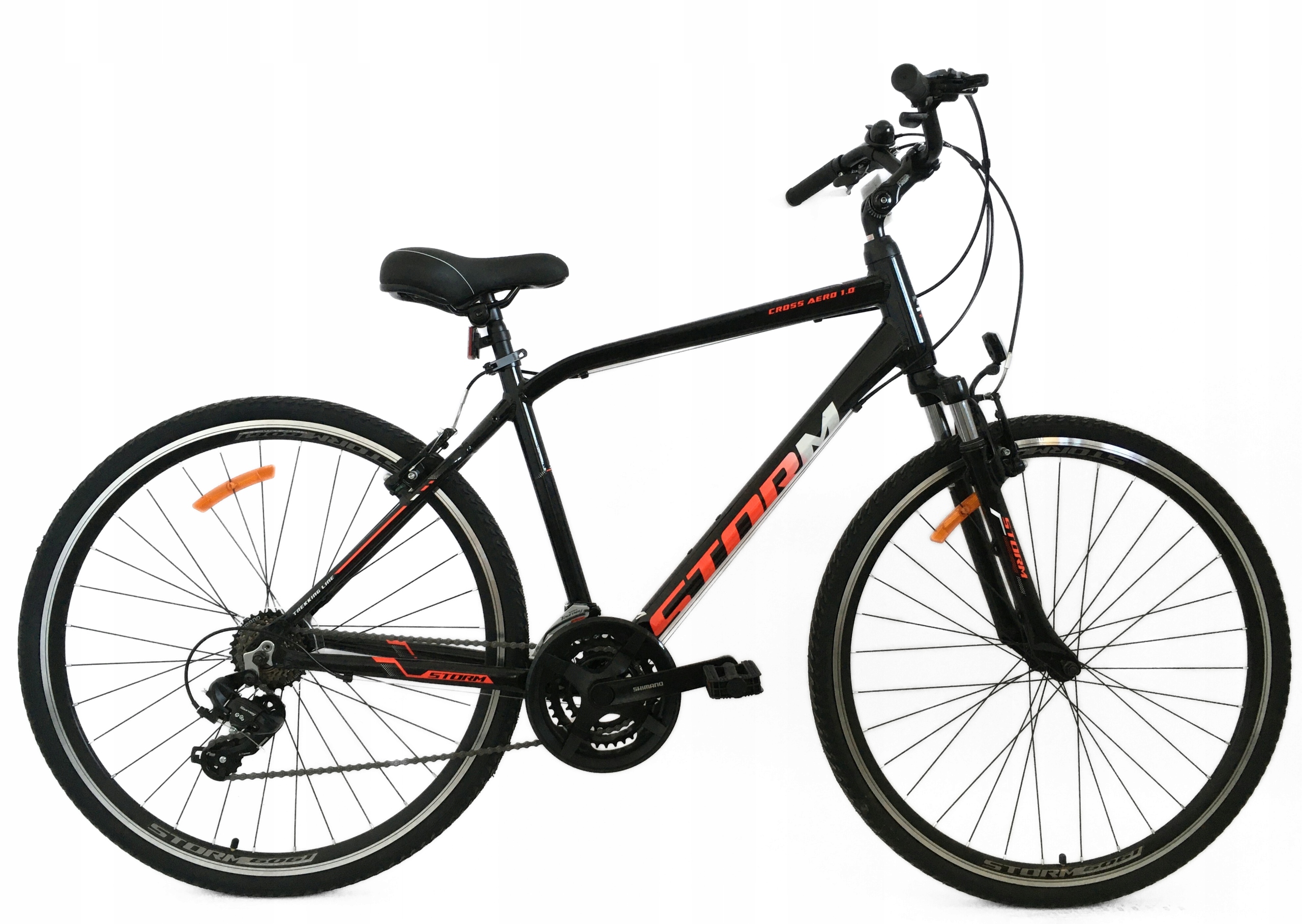 Rower Storm Cross Aero 1.0 Man czarny/czerwony 19