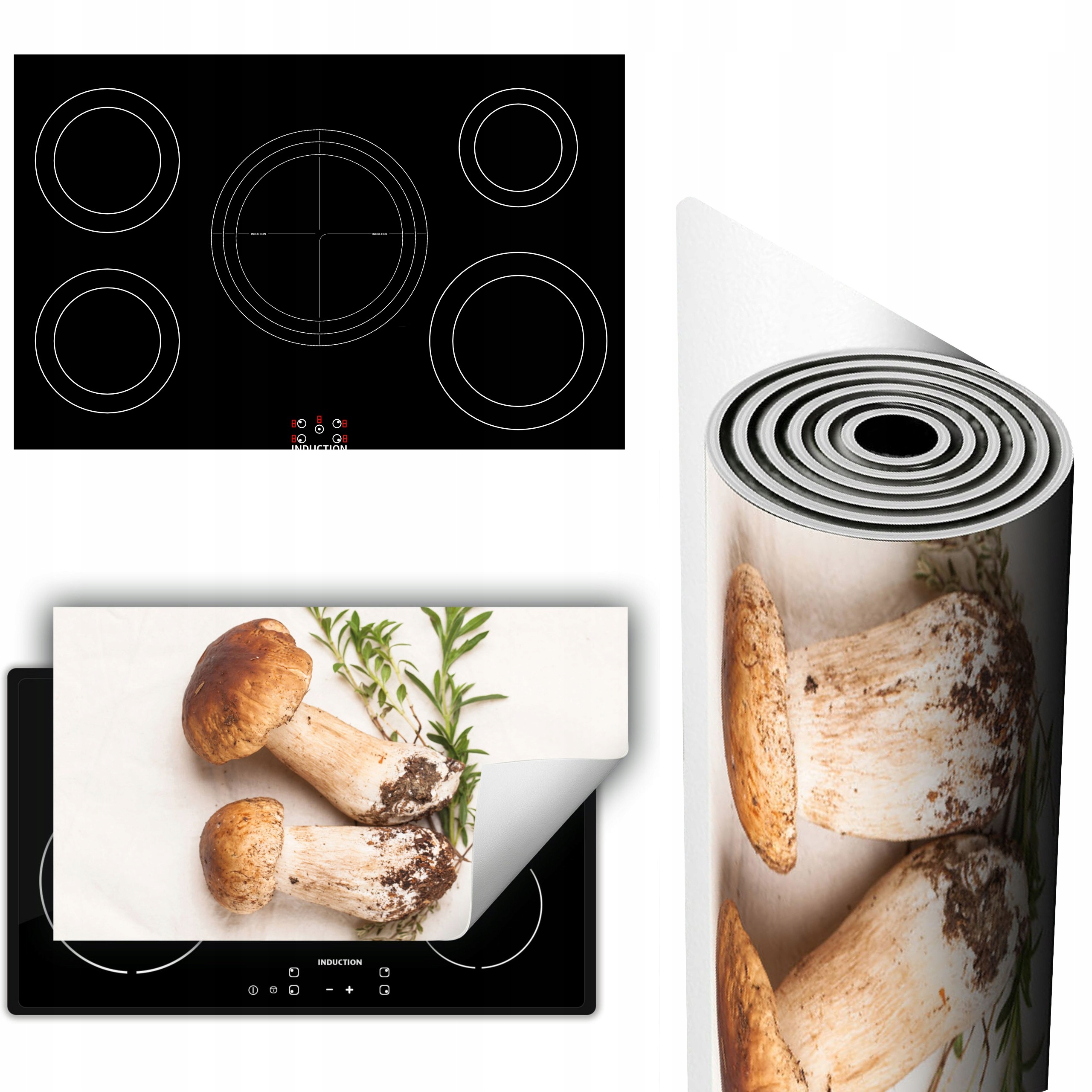 Vinylová Podložka Ochrana Kuchyňské Desky 90x52 Houby