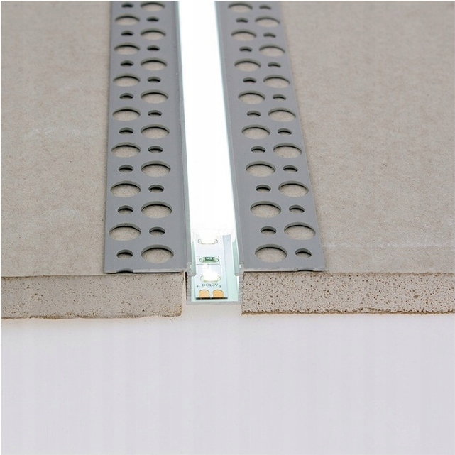 PROFIL LED ALUMINIOWY DO PŁYT GIPSOWYCH CZARNY 2M Rodzaj profilu wpuszczany