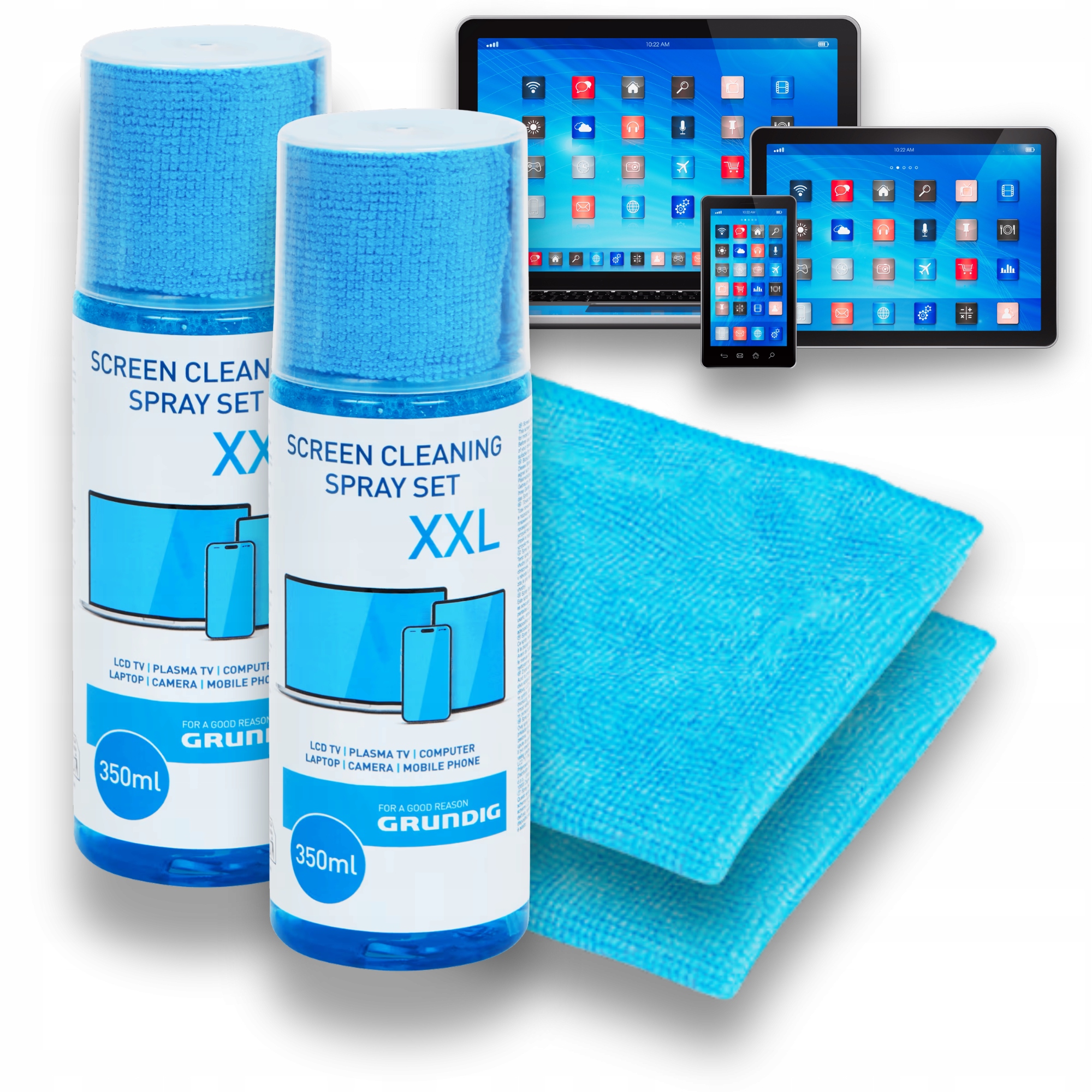 2× Spray Płyn Ściereczka do Czyszczenia Ekranów Ekranu LCD Telefonów Tablet TV