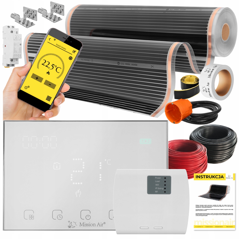 Set Fólia vyhrievacia podložka Infračervená 24 m² 160 W