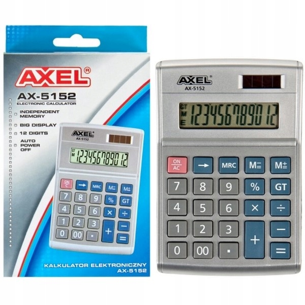 

Axel Kalkulator Biurowy szkolny AX-5152