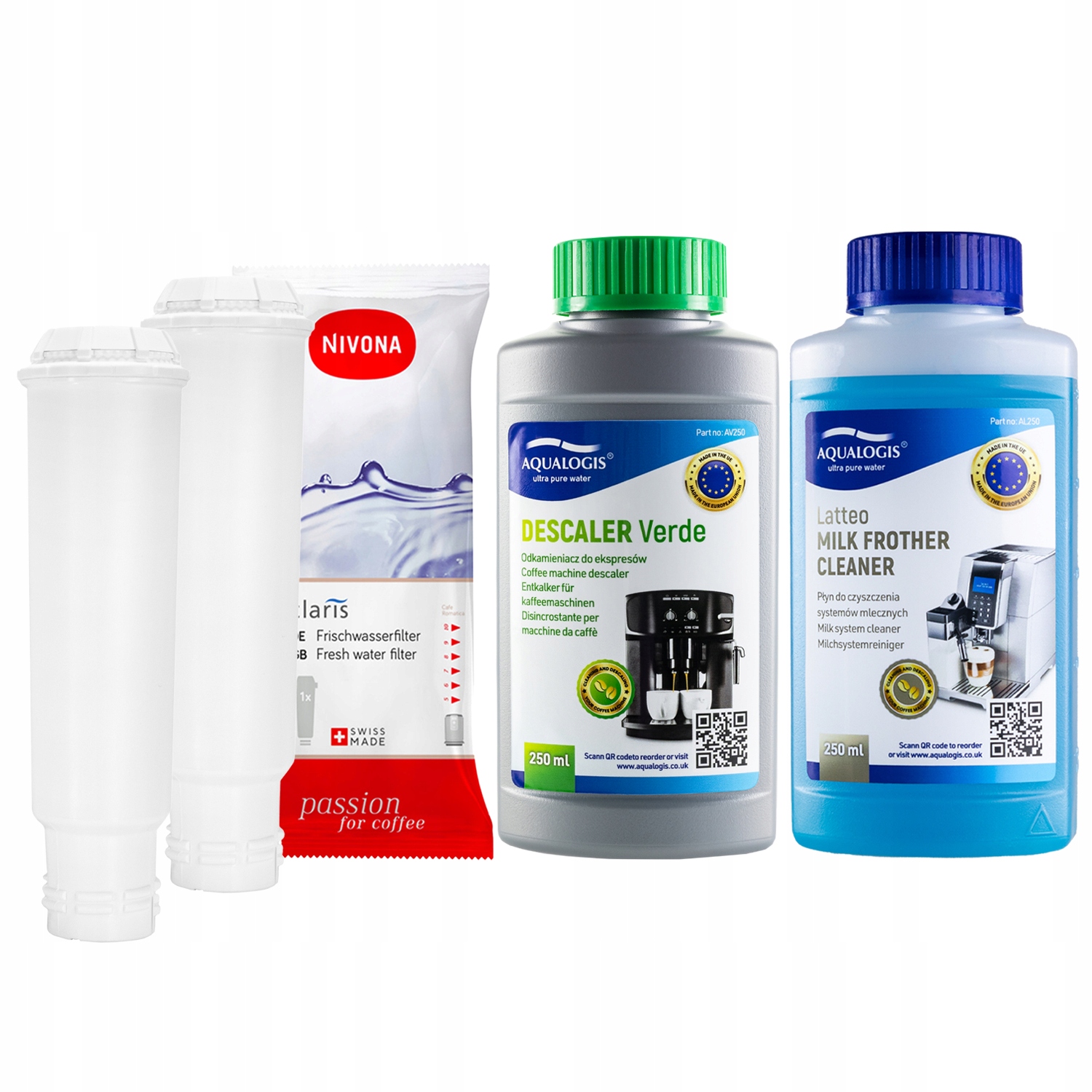 x2 Filtr do kávovaru Nivona Tekutina Latteo a Odvápňovač 250 ml