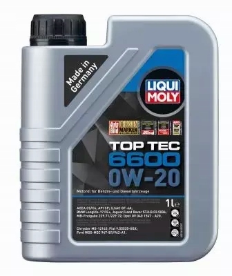 LIQUI MOLY TOP TEC 6600 0W20 C5 API SN PLUS RC 7L EAN (GTIN) 4100420214103