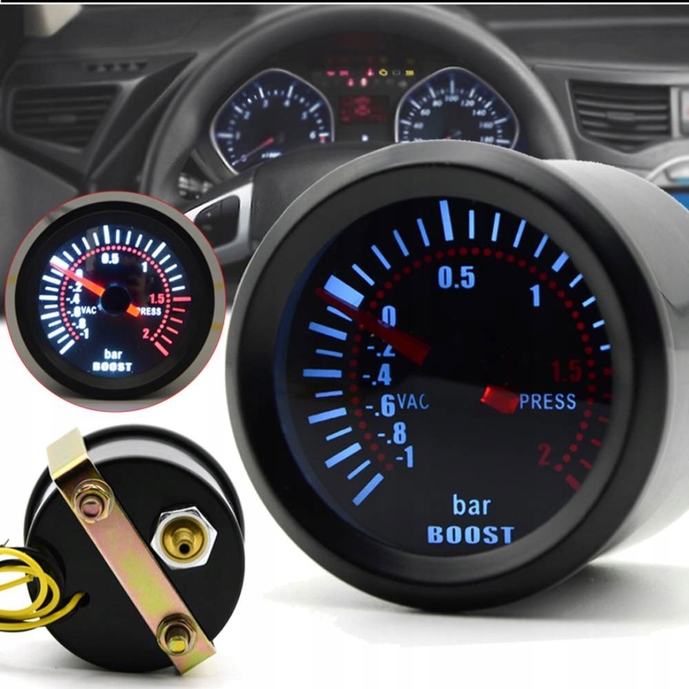 ZEGAR WSKAŹNIK BOOST TURBO CIŚNIENIE DOŁADOWANIA 52MM PODŚWIETLANY LED 2BAR Numer katalogowy producenta 00030H6
