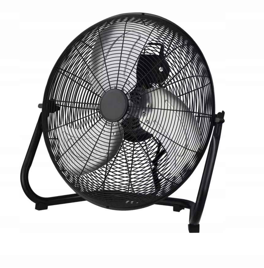 Wentylator Podłogowy Duży Czarny Wiatrak 45 CM Czarny