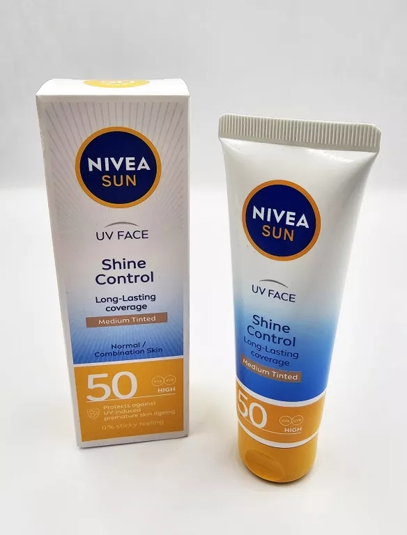 NIVEA SUN KREM MATUJĄCY SHINE CONTROL MEDIUM TINTED SPF50 / 50ML