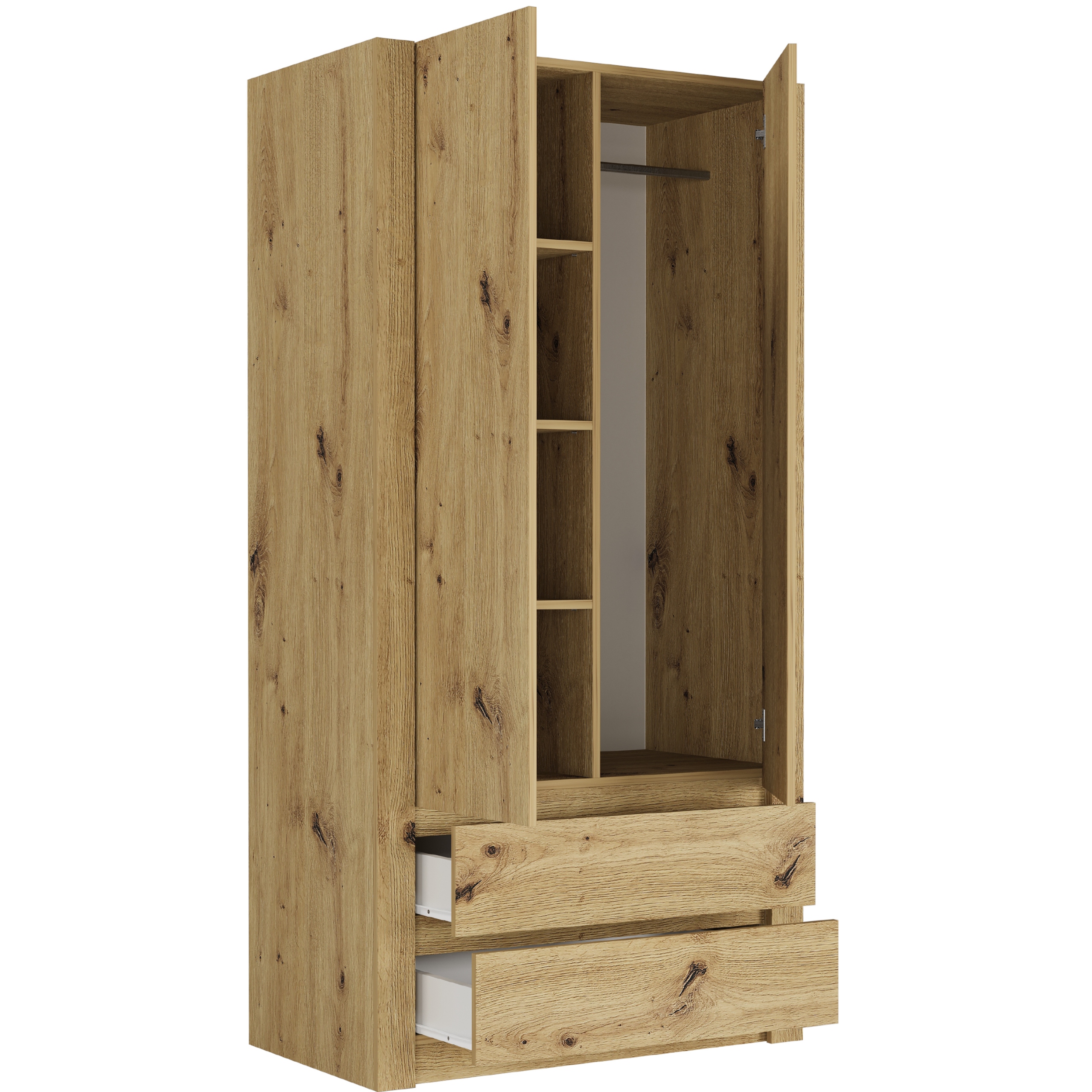 Szafa garderoba 90cm 2d 2sz B-20 ARTISAN