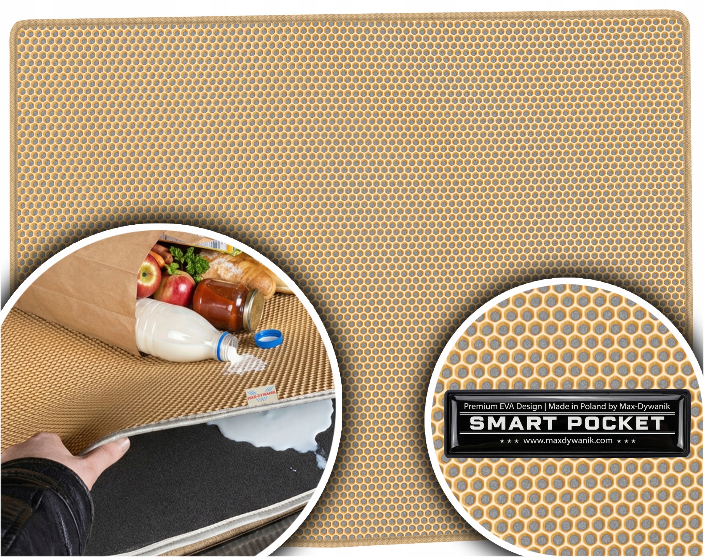 Fiat Croma Kombi 2005-2011 Vložka do kufru Eva Smart Pocket Béžová