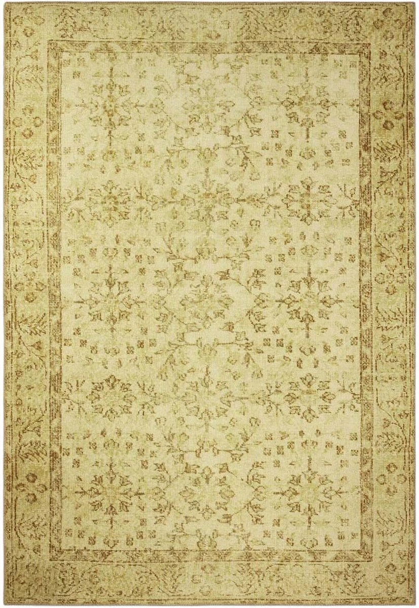 Žltý klasický koberec do obývačky 200 x 290 cm