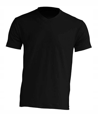 

T-shirt Męska koszulka Jhk V-neck czarna Bk XXL
