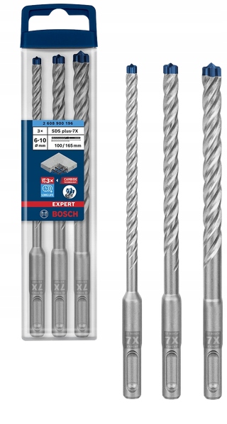 

Zestaw wierteł udarowych Expert Sds+ 6-10 7X Bosch