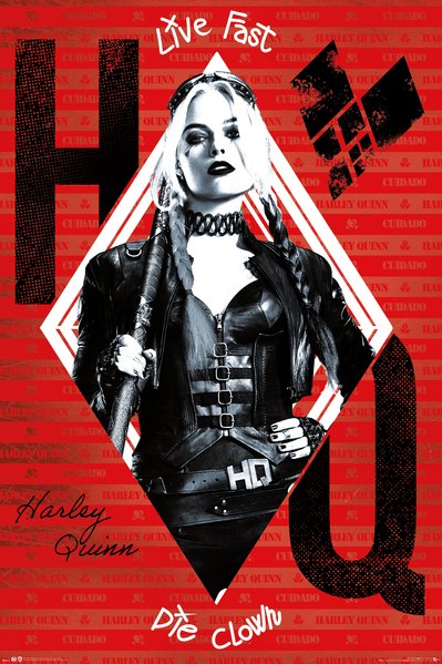 Harley Quinn Live Fast plakat 61x91,5 cm