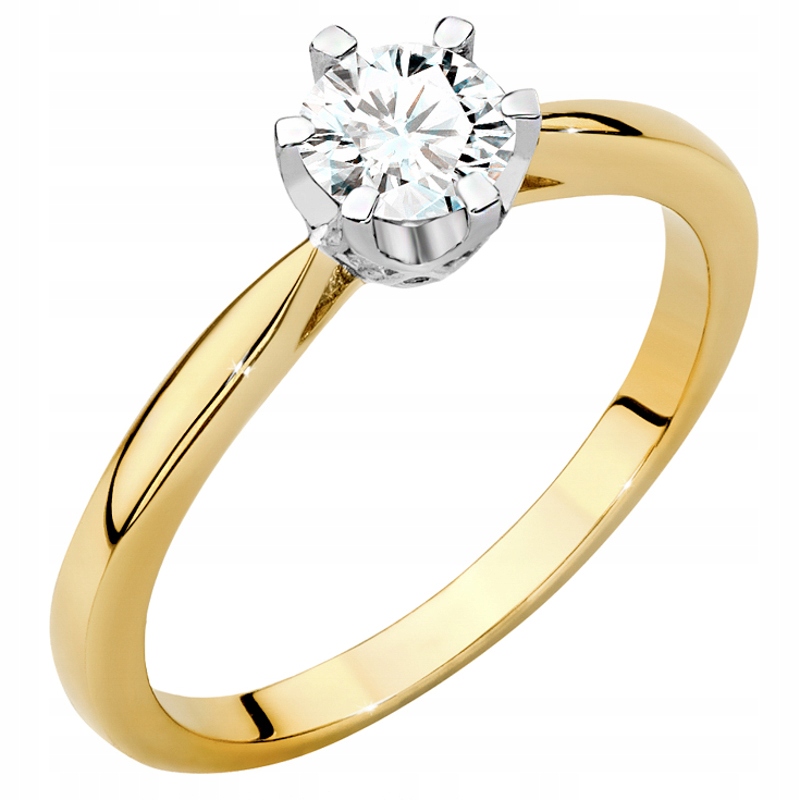 Krásný Zlatý Prstýnek 585 s Briliantem 0,56 ct